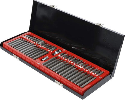 Комплект битове за тресчотка KraftWorld 54 части – накрайници HEX, TORX и 12-точкови