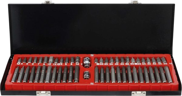 Комплект битове за тресчотка KraftWorld 54 части – накрайници HEX, TORX и 12-точкови