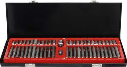 Комплект битове за тресчотка KraftWorld 54 части – накрайници HEX, TORX и 12-точкови