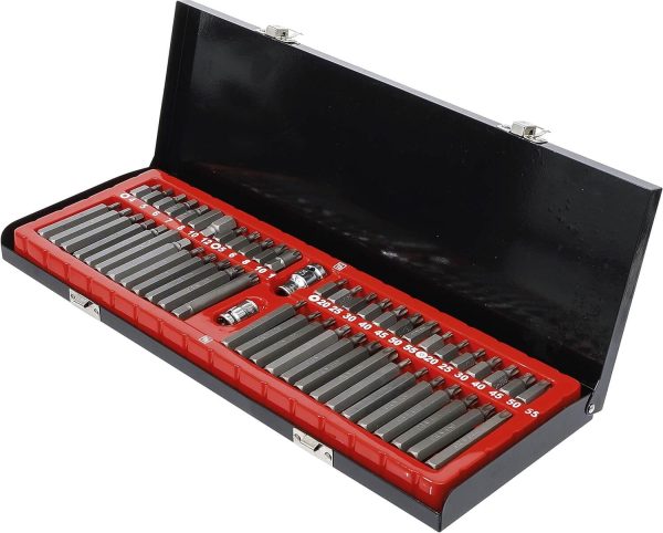 Комплект битове за тресчотка KraftWorld 54 части – накрайници HEX, TORX и 12-точкови