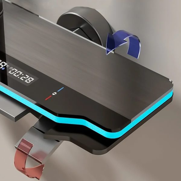 Премиум душ система Nero с термостат, LED дисплей и тропически душ