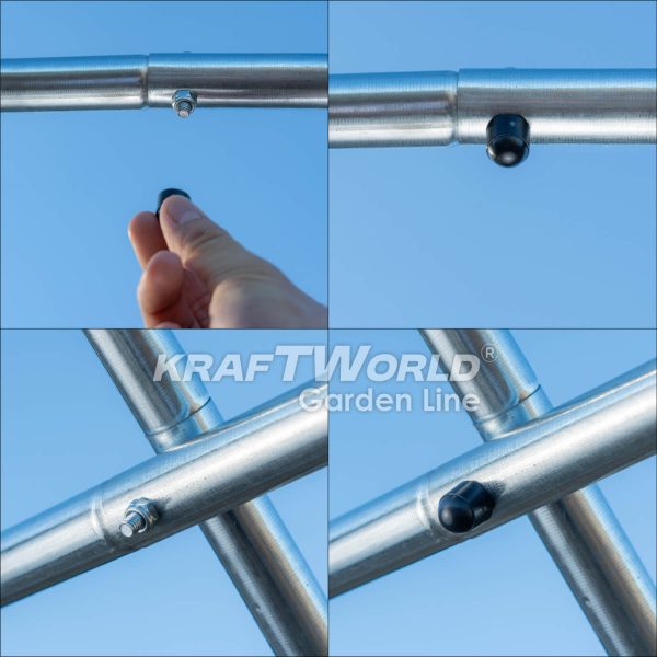 Премиум парник / тунелна оранжерия KraftWorld 6×3×2м – подсилена конструкция,армирано покритие