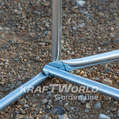Оранжерия KraftWorld 4×2.5×2м – Парник с усилена конструкция и 8 прозореца, армирано UV покритие
