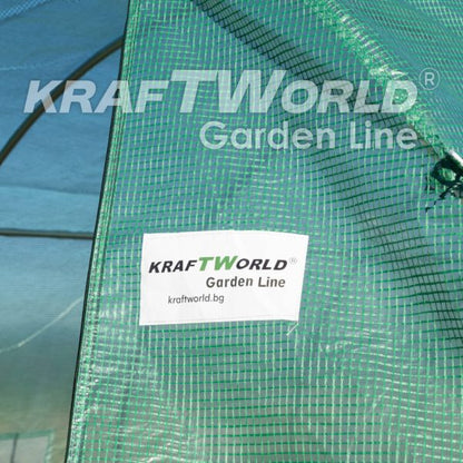 Оранжерия KraftWorld 4×3×2м – Парник с усилена конструкция и 8 прозореца, армирано UV покритие