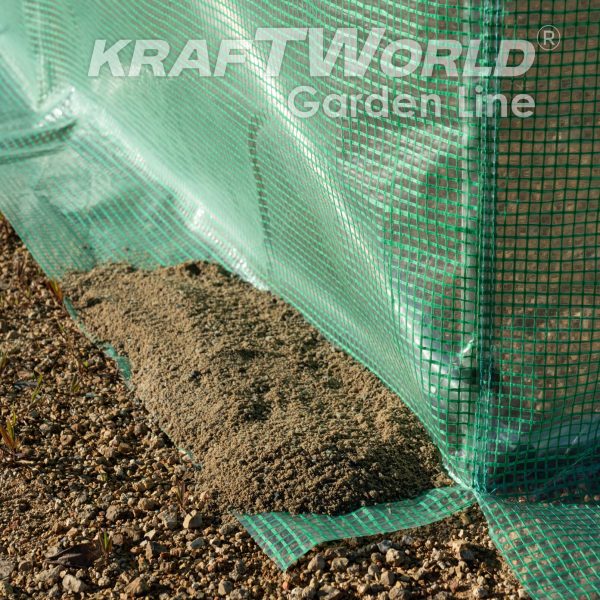 Оранжерия KraftWorld 4×2.5×2м – Парник с усилена конструкция и 8 прозореца, армирано UV покритие