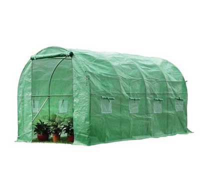 Тунелна Оранжерия 400х300х200см 2 врати и 8 прозореца  / Парник