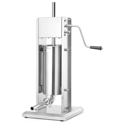 Професионална Вертикална пълначка за наденици и колбаси 5 L – неръждаема стомана, двускоростна