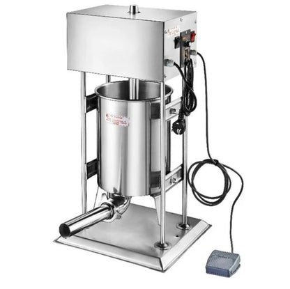 Електрическа Пълначка за Месо 15L – Професионален Модел с Педал и 4 Фунии