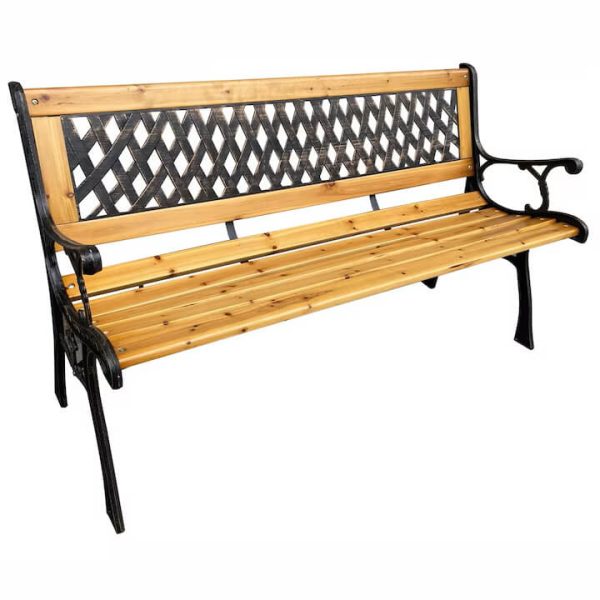 Градинска дървена пейка Sevilla – дърво и чугун, пейка за градина