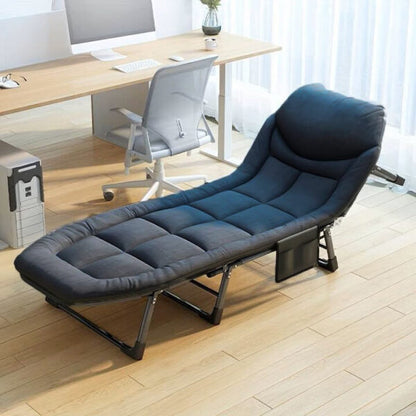 Сгъваемо походно легло с 4 крака и мек матрак, антрацит сиво