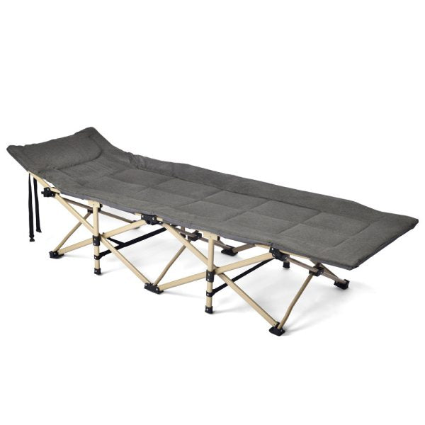 Сгъваемо къмпинг легло Ranger с мек матрак, усилена конструкция, подарък – чанта