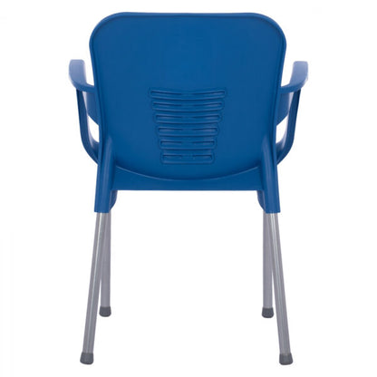 Сгъваема маса 80х80 + 4 удобни стола с подлакътници – за двор, балкон, тераса