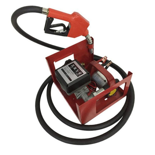 Помпа за гориво 12V – мобилна бензиноколонка с маркучи и бр