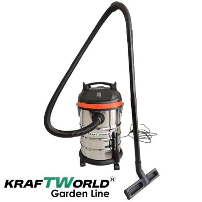 Строителна Прахосмукачка Kraftworld 3в1 – Сухо, Мокро и Издухване | 1400W | 30L | IPX4