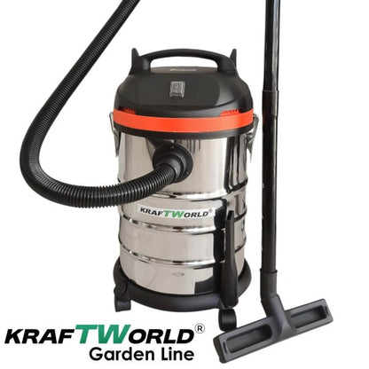 Строителна Прахосмукачка Kraftworld 3в1 – Сухо, Мокро и Издухване | 1400W | 30L | IPX4