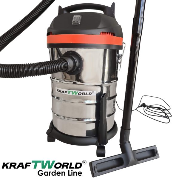 Строителна Прахосмукачка Kraftworld 3в1 – Сухо, Мокро и Издухване | 1400W | 30L | IPX4