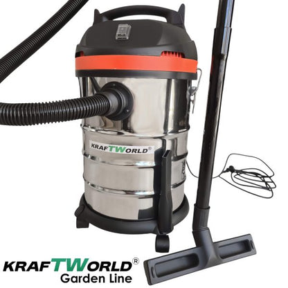 Строителна Прахосмукачка Kraftworld 3в1 – Сухо, Мокро и Издухване | 1400W | 30L | IPX4