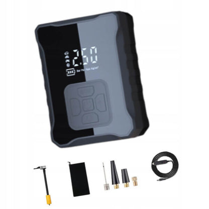 Преносим автомобилен компресор 4000 mAh с LED екран и Power Bank, USB Type-C