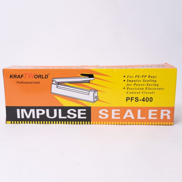 Импулсна лепачка за пликове KraftWorld 40см +Подарък: резервен нагревател – машина за запечатване на найлон