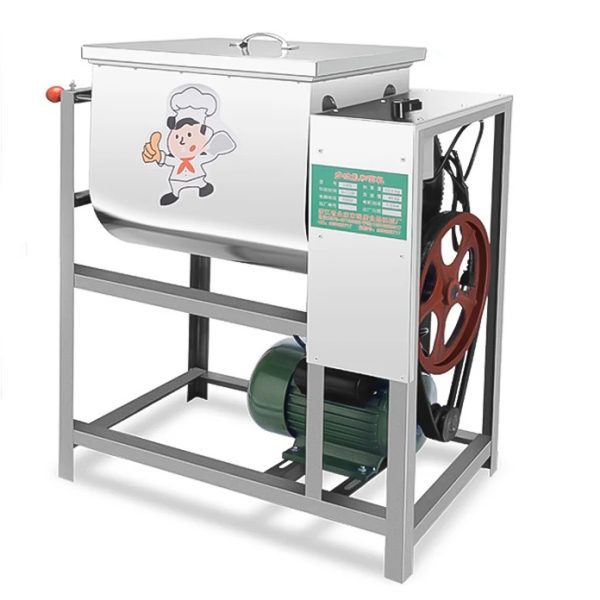 Професионална електрическа бъркалка за кайма и тесто 25кг – 2500W, Машина за месене отнеръждаема стомана