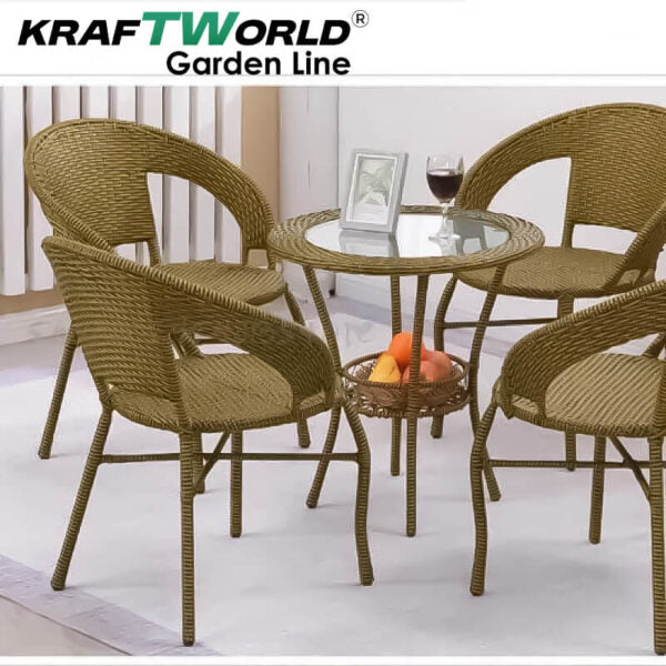 Градински Ратанов Стол Teresa – Удобен, Водоустойчив за Градина, Балкон и Тераса