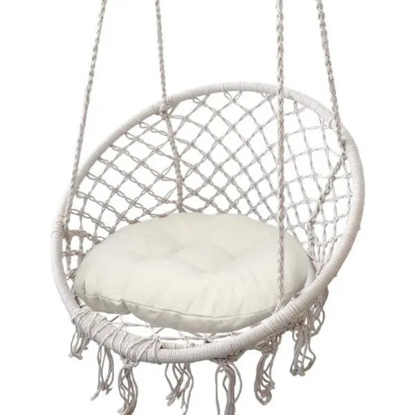 Висящо гнездо „Макраме“ – Градинска Въжена Люлка – Комфорт, Елегантност и Уют за Всеки Дом