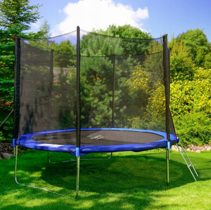 Детски батут с мрежа 244см с ПОДАРЪΚ LED Лампички – Подсилена конструкция и UV защита