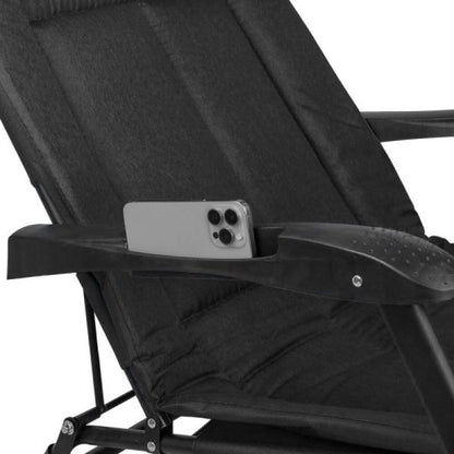 Сгъваем къмпинг стол тип шезлонг – 2в1 стол и легло, до 200 кг