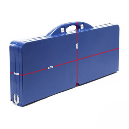 Сгъваема Къмпинг Маса с 4 Седалки и Отвор за Чадър – 100x70x75 см