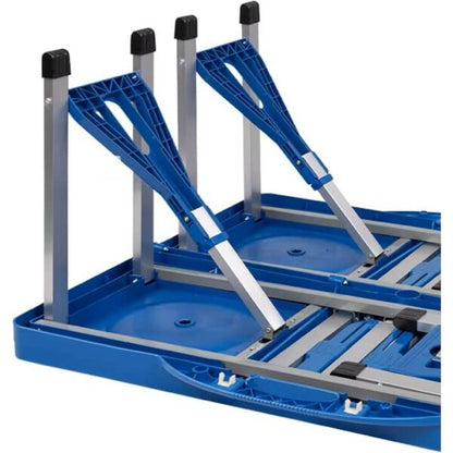 Сгъваема Къмпинг Маса с 4 Седалки и Отвор за Чадър – 100x70x75 см