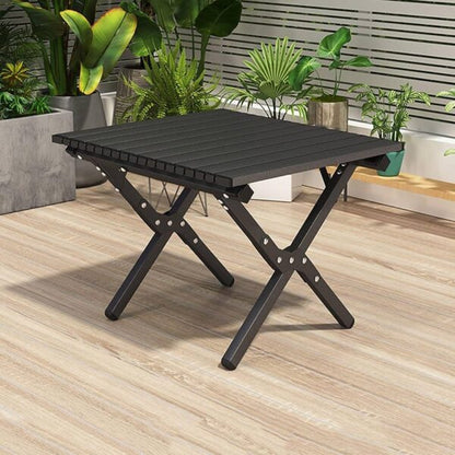 Сгъваема къмпинг маса 60×60 см с чанта – метал + PVC плот