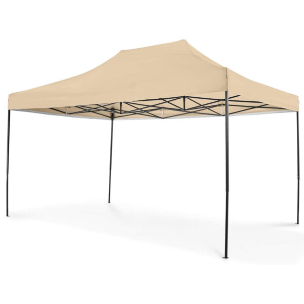 Луксозна шатра KraftWorld 3×4.5 м – премиум бежово платнище, сгъваема конструкция
