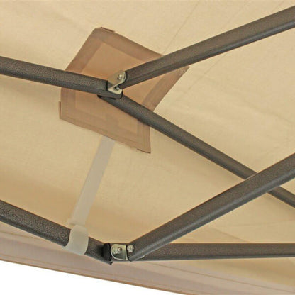Луксозна градинска шатра KraftWorld 3×6 м – премиум бежово платнище, сгъваема конструкция
