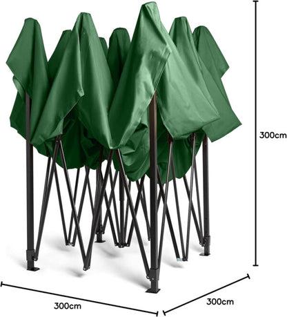 Зелено платнище за шатра 3×3 – Водоустойчиво и UV защитено покривало за градинска сгъваема тента
