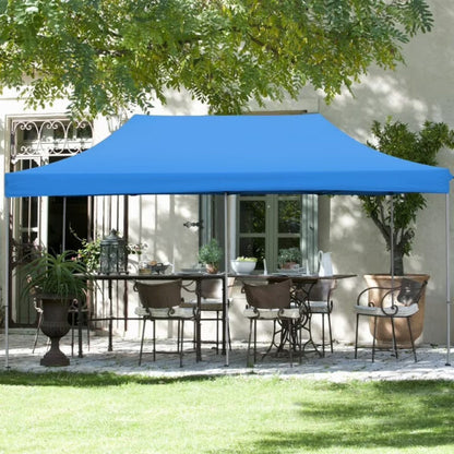 Синя Сгъваема градинска шатра 3×6м – голямо покритие, стабилна конструкция и водоустойчив плат