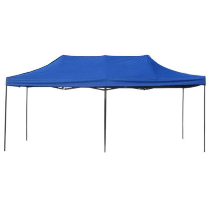 Синя Сгъваема градинска шатра 3×6м – голямо покритие, стабилна конструкция и водоустойчив плат