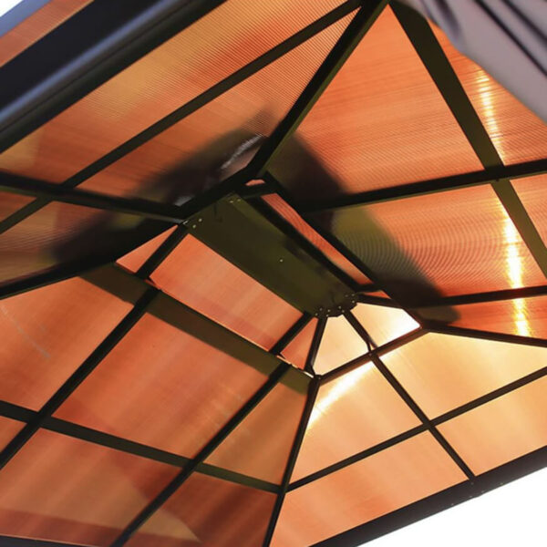 Луксозна Шатра KraftWorld Tenerife – 3×4 м с Твърд Покрив,Мрежа и Завеси