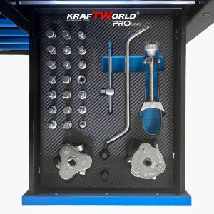 Професионален шкаф с инструменти KraftWorld PRO Series – 12 чекмеджета, 501 части, Soft Close