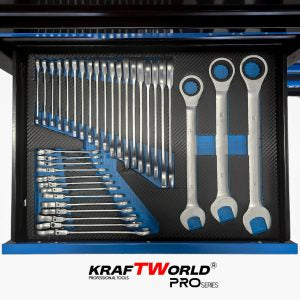 Професионален шкаф с инструменти KraftWorld PRO Series – 12 чекмеджета, 501 части, Soft Close