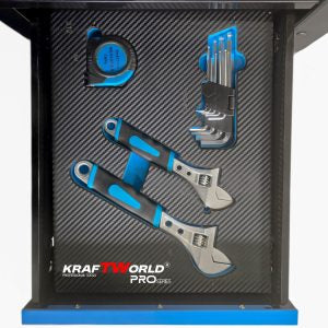 Професионален шкаф с инструменти KraftWorld PRO Series – 12 чекмеджета, 501 части, Soft Close