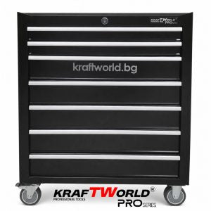 Професионална Количка за Инструменти KraftWorld – 7 Чекмеджета, Централно Заключване
