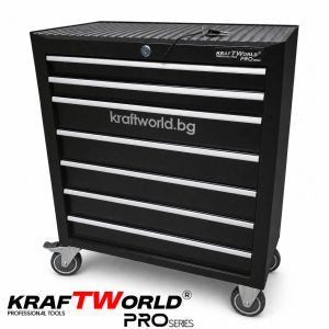 Професионална Количка за Инструменти KraftWorld – 7 Чекмеджета, Централно Заключване