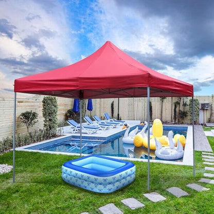 Червено платнище за шатра 3×3 – Водоустойчиво и UV защитено покривало за градинска сгъваема тента