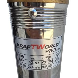 Сондажна помпа KraftWorld PRO 1100W, 72м, 50L/min с турбинна система