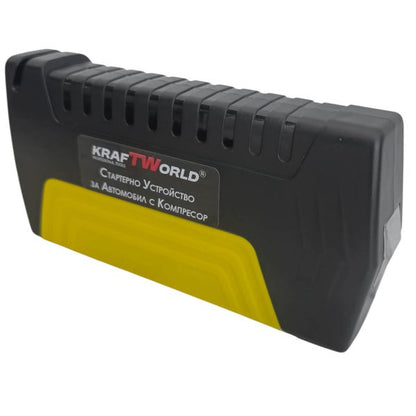 KraftWorld KW-2679 – Джъмп стартер за кола с компресор, фенер и аварийни инструменти 12V, 600A, USB