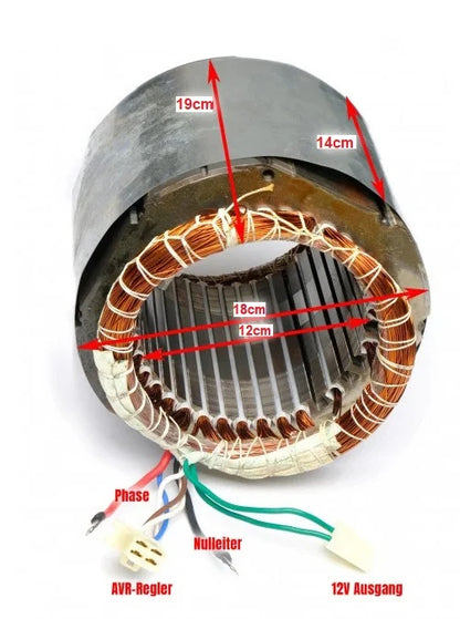 Статор генератор 5-6 KW (монофазен)