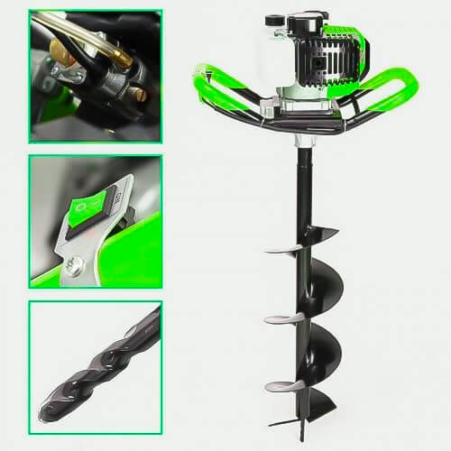 Руски Бензинов Свредел Ураган+ Свредло 200мм ПРОМО