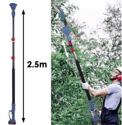 Професионален Комплект KraftWorld: Акумулаторна Лозарска Ножица + Телескопичен Прът