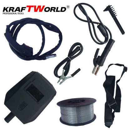 Професионален Инверторен Електрожен KraftWorld 400А с Телоподаващо 2в1 – Компактен и Мощен