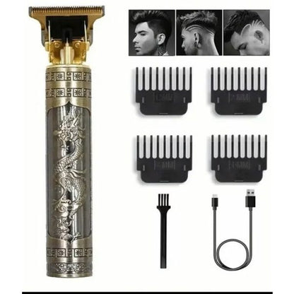 Тример за подстригване и оформяне – акумулаторна машинка с титаниево острие и ретро корпус